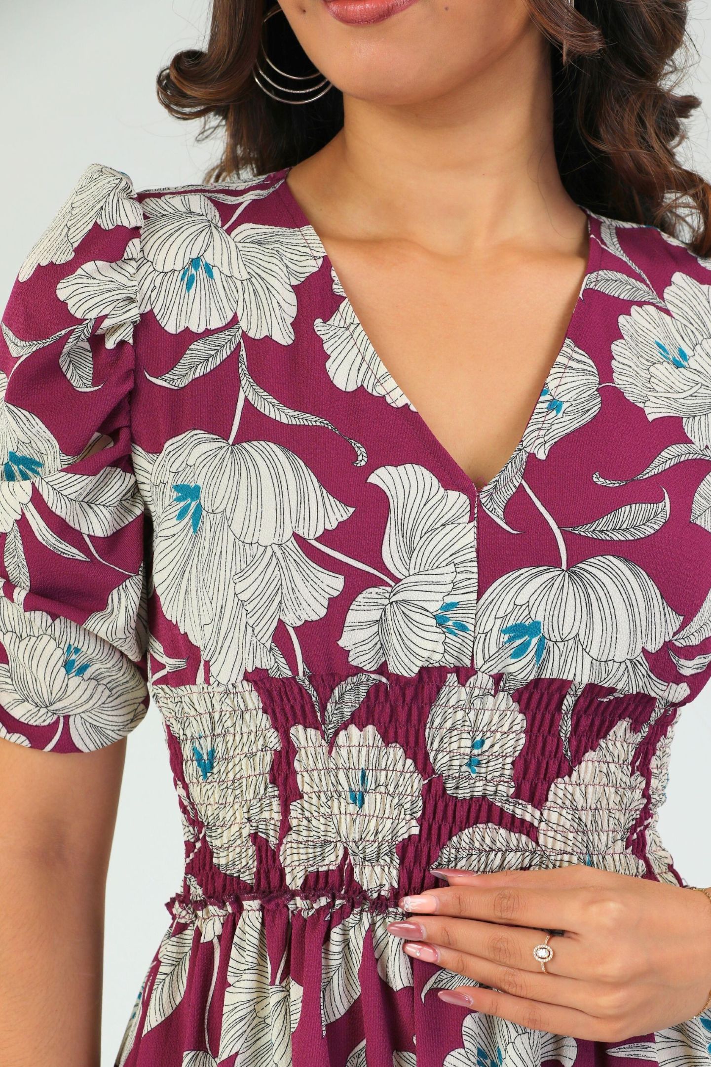 HAYLEY PUFF SLEEVE MINI DRESS - Image 5