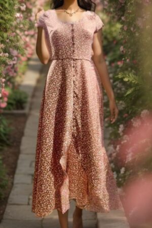 HAZEL RUFFLE HEM MAXI DRESS